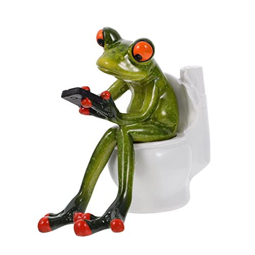 VINTORKY 1Stück Harz Frosch Figur Dekoration Desktop Ornament für Zuhause Büro oder Studium als für Freunde und Familie Stabiler Stand mit Feiner Verarbeitung VINTORKY 1Stück Harz Frosch Figur Dekoration Desktop Ornament für Zuhause Büro oder Studium als für Freunde und Familie Stabiler Stand mit Feiner Verarbeitung von VINTORKY