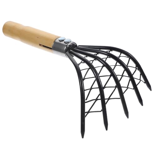 VINTORKY Meeresfrüchte-Werkzeug-Set 1 Stück Netzrechen-Werkzeug Für Muscheln Holzgriff Rake Für Den Strand von VINTORKY