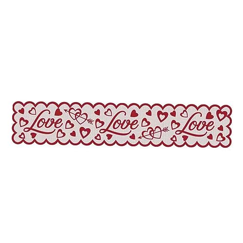 VINTORKY 1stück Liebe Thematischer Tischläufer Aus Zarter Spitze Für Valentinstag Romantische Tischdekoration Und Feierliche Anlässe Hochwertiges Für Partys Und Besondere Anlässe von VINTORKY