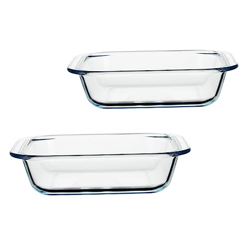 VINTORKY 2 Stück Backgeschirr-set Klein Tabletts Backform Und Backen Backschalen Ofenpfannen Mikrowelle Für Speiseteller Pizza -teller Nützliche Küchenutensilien Glas von VINTORKY