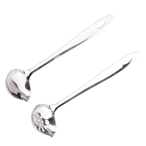 VINTORKY 2er-set Suppenlöffel Hot Pot Sieb Edelstahl Löffel Griff Design Familie Restaurant von VINTORKY