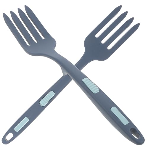 VINTORKY 2 Stück Silikon Kochgabel für Nudelgerichte Multifunktionale Küchengabel Dunkelblau Hitzebeständig und Antihaftbeschichtet für Zuhause Restaurants und VINTORKY 2 Stück Silikon Kochgabel für Nudelgerichte Multifunktionale Küchengabel Dunkelblau Hitzebeständig und Antihaftbeschichtet für Zuhause Restaurants und von VINTORKY