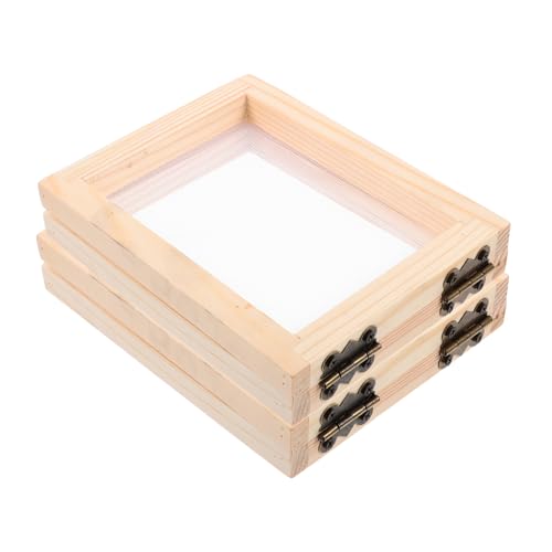 VINTORKY 2 Stück Teiliges Holz Papierherstellungsset mit Siebrahmen Minimalistischer DIY Schöpfrahmen aus Kiefernholz für Handgemachte Papierkunst Vielseitig Einsetzbar für Moderne und VINTORKY 2 Stück Teiliges Holz Papierherstellungsset mit Siebrahmen Minimalistischer DIY Schöpfrahmen aus Kiefernholz für Handgemachte Papierkunst Vielseitig Einsetzbar für Moderne und von VINTORKY