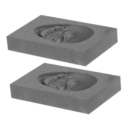 VINTORKY 2 Stück Teiliges Schädelkopf Grafit Gussform Hochdicht für Präzises Schmelzen und Gießen von Gold Silber Kupfer Metallgießform für Profi und Hobby Anwendungen VINTORKY 2 Stück Teiliges Schädelkopf Grafit Gussform Hochdicht für Präzises Schmelzen und Gießen von Gold Silber Kupfer Metallgießform für Profi und Hobby Anwendungen von VINTORKY