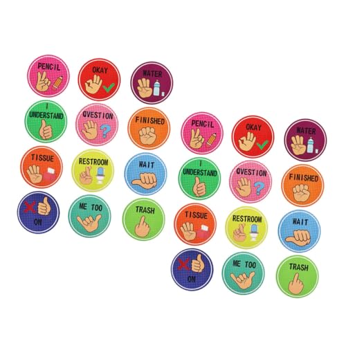 VINTORKY 24 Stück Teiliges Handzeichen Poster für Grundschule Bunte Nonverbale Kommunikationshilfen Interaktive Visuelle Hinweisplakate zur Klassenraumdekoration und Selbstständigen VINTORKY 24 Stück Teiliges Handzeichen Poster für Grundschule Bunte Nonverbale Kommunikationshilfen Interaktive Visuelle Hinweisplakate zur Klassenraumdekoration und Selbstständigen von VINTORKY
