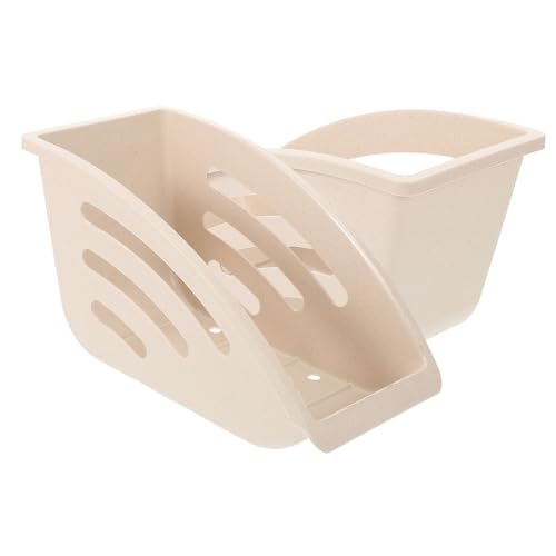 VINTORKY 2Stücke Pack Abtropfgestell für Küchenutensilien Platzsparende Aufbewahrungsbox mit Effizienter Wasserableitung für Teller und Besteck Leicht und Robust von VINTORKY