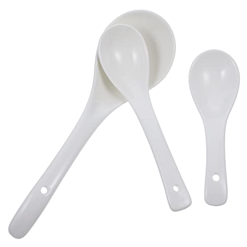 VINTORKY 3 Stück Keramik Menülöffel Multifunktionslöffel Für Lebensmittelversorgung Austauschbare Lebensmittellöffel Weiß Ideal Für Küche & Esstisch von VINTORKY