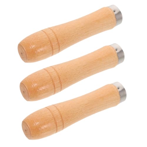 VINTORKY 3 Stück Teiliges aus Solidem Holz Abnehmbarer Pfannenwendergriff Hitzebeständiger Kochlöffel für Gängigen Töpfe und Pfannen Langlebig und Komfortabel der Handhabung von VINTORKY