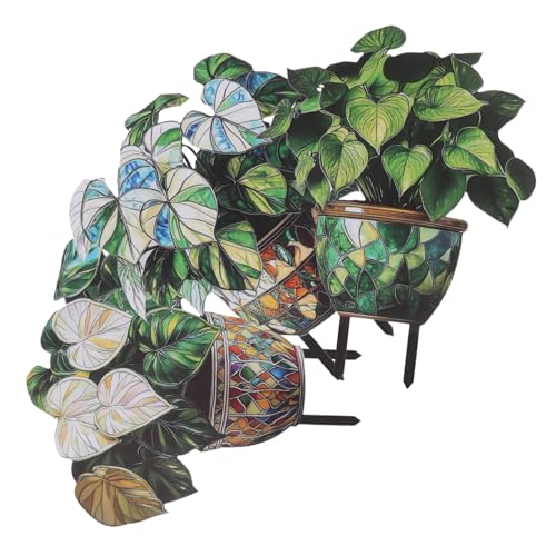VINTORKY 3 Stück Wetterfeste PVC Blumentopf Etiketten Dekorative Pflanzenmarker für Blumen und Bonsai Einfache Installation für Garten und Balkon VINTORKY 3 Stück Wetterfeste PVC Blumentopf Etiketten Dekorative Pflanzenmarker für Blumen und Bonsai Einfache Installation für Garten und Balkon von VINTORKY