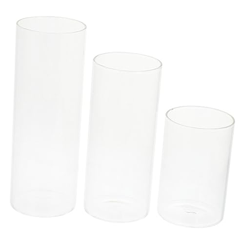 VINTORKY 3stücke Zylindrische -kerzenhalter Transparent Windschutz Für Stumpenkerzen Für Tischdekoration Romantische Hochwertiges VINTORKY 3stücke Zylindrische -kerzenhalter Transparent Windschutz Für Stumpenkerzen Für Tischdekoration Romantische Hochwertiges von VINTORKY