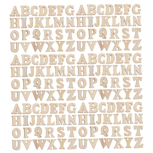 VINTORKY 300 Stück Teiliges DIY Holzbuchstaben Naturbelassene Hohe Buchstaben Leichte und Glatte Holzdekoration für Bastelprojekte Wand und Raumgestaltung für Kreative Handwerksarbeiten von VINTORKY
