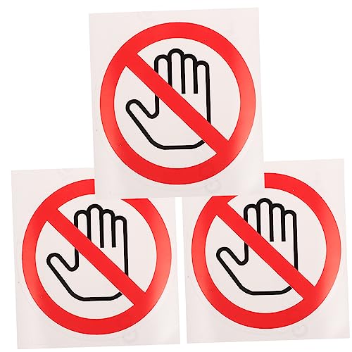 VINTORKY 3stücke Do Not Touch Aufkleber Warnschild Für Gefährliche Maschinen Sicherheitslabel Zur Unfallvermeidung Für Lager Und Werkstätten Hochwertige Langlebige Vinyl-decals von VINTORKY