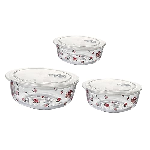 VINTORKY 3stücke Teiliges Mit Deckel -salatschalen Für Früchte Und Reis Lebensmittelpräsentation Und Aufbewahrung Geschmackvoll Und Praktisch Für von VINTORKY