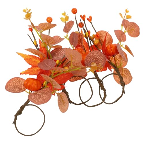 VINTORKY 4stücke Dekorative Serviettenringe Mit Künstlichen Ahornblättern Für Tischdekoration Für Thanksgiving Und Herbstfeiern Leicht Und Wiederverwendbar Elegant Und Einladend von VINTORKY
