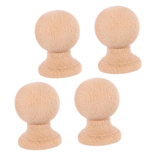VINTORKY 4 Stück Kleine Holz Finials aus Naturbelassenem Holz Robuste Dekorationsspitzen für Möbel Vorhangstangen und Bettsäulen Vielseitig für DIY Projekte und Handwerkliche Verzierungen VINTORKY 4 Stück Kleine Holz Finials aus Naturbelassenem Holz Robuste Dekorationsspitzen für Möbel Vorhangstangen und Bettsäulen Vielseitig für DIY Projekte und Handwerkliche Verzierungen von VINTORKY
