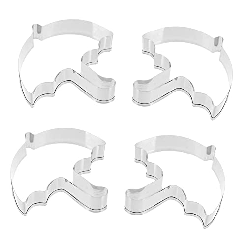 VINTORKY 4 Stücke Ausstechformen für Plätzchen Im Regenschirm Design Edelstahl Backform für Gugelhupf Fondant und Rollfondant Ideal für Kreative Backprojekte Zuhause von VINTORKY