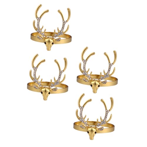 VINTORKY 4 Stücke Weihnachten Serviette Schnalle Entzückende Deer Decor Für Festliche Tisch Einstellung von VINTORKY