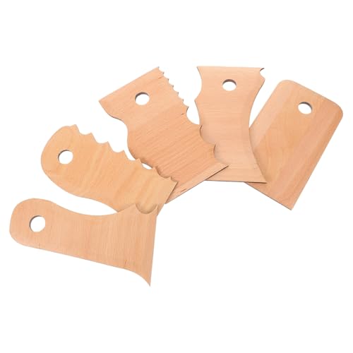 VINTORKY 5 Stück Teiliges Töpferwerkzeug aus Stabilem Holz für Tonmodellierung Polymer Clay mit Abgerundeten Kanten zum Schnitzen Formen Schneiden und Glätten bei DIY Bastelprojekten VINTORKY 5 Stück Teiliges Töpferwerkzeug aus Stabilem Holz für Tonmodellierung Polymer Clay mit Abgerundeten Kanten zum Schnitzen Formen Schneiden und Glätten bei DIY Bastelprojekten von VINTORKY