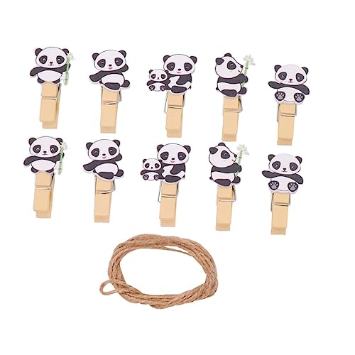 VINTORKY 50stücke Holz Pandablatt Clips Fotohalter Für Papier Cartoon Bildclips DIY-Clips Für Zuhause Schlafzimmer Mit Seil VINTORKY 50stücke Holz Pandablatt Clips Fotohalter Für Papier Cartoon Bildclips DIY-Clips Für Zuhause Schlafzimmer Mit Seil von VINTORKY