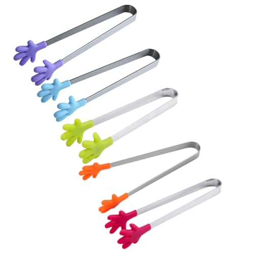 VINTORKY 5Stücke Mini Silikon Zange für Bunte Küchenzange für Snacks Süßigkeiten Obst und Eiswürfel Hitzebeständig mit Silikonkopf für Partys und Buffets VINTORKY 5Stücke Mini Silikon Zange für Bunte Küchenzange für Snacks Süßigkeiten Obst und Eiswürfel Hitzebeständig mit Silikonkopf für Partys und Buffets von VINTORKY