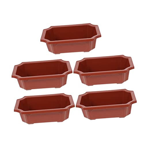VINTORKY 5pcs Kunststoff Pflanze Töpfe Bonsai Töpfe Gartenarbeit Blumentöpfe Dekorative für Sukkulenten VINTORKY 5pcs Kunststoff Pflanze Töpfe Bonsai Töpfe Gartenarbeit Blumentöpfe Dekorative für Sukkulenten von VINTORKY