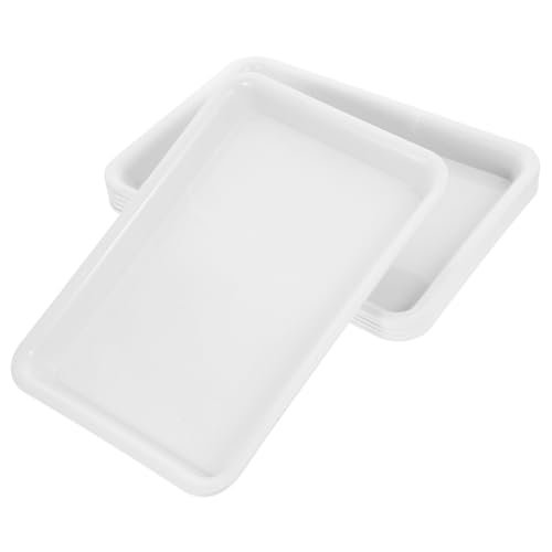 VINTORKY 6 Stück Teiliges Rechteckiges Pflanzenschalen Strapazierfähigem Kunststoff rutschfeste Blumentopf untersetzer für Bonsai und Tisch wasserdichte Pflanzschale zur Wasserauffangung von VINTORKY