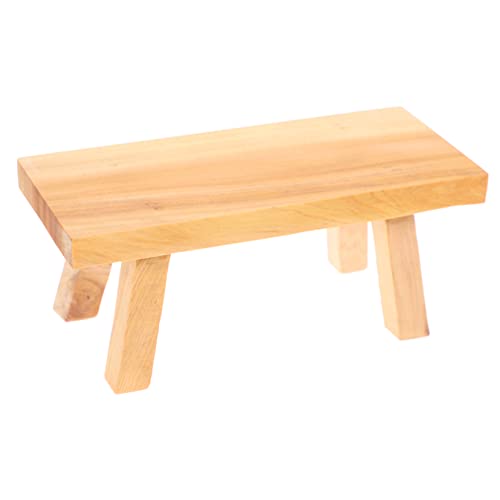 VINTORKY Schlichter Design-hocker Mit Holzsockel Zur Dekorationspräsentation von VINTORKY