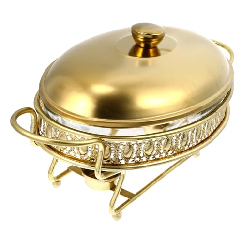 VINTORKY Buffetofen Gold Food Grade Buffetwärmer Alkohol Heizofen Speisenwärmer für Restaurant Catering Buffet Gastro von VINTORKY