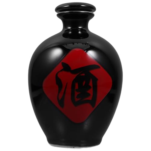 VINTORKY Chinesische Keramik Weinflasche Versiegelter Dekanter für Sake und Getränke Handgefertigtes Weinglas aus Feiner Keramik Eleganter Wasserkrug für Besondere Anlässe und Sammler von VINTORKY
