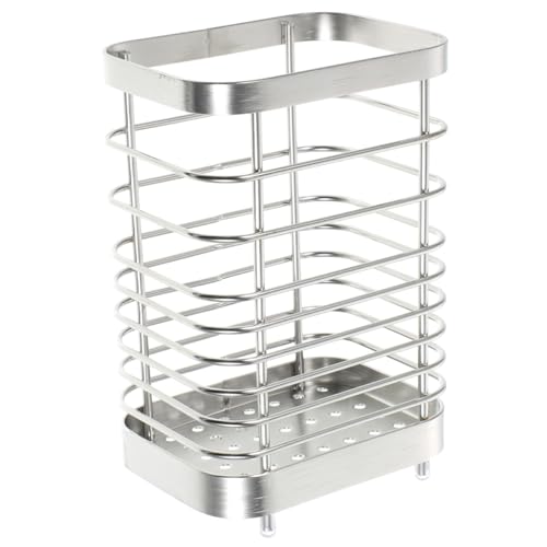 VINTORKY Edelstahl Besteck-Aufbewahrungsbox Spülbecken Organizer für Küchenutensilien Schreibtisch & Camping Platzsparend, Langlebig, Modern Design von VINTORKY