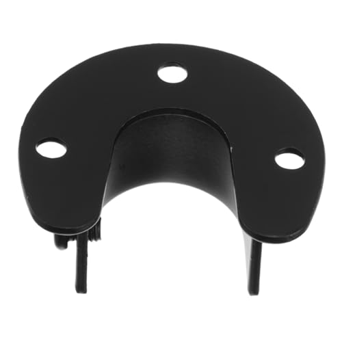 VINTORKY Edelstahl Rohrhalterung Offener Flanschsockel Schwarz Für Kleiderstangen Duschvorhangstangen Metallstangenhalter Endstütze Mit Dübelhalterung von VINTORKY