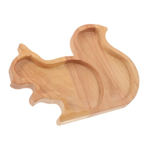 VINTORKY Eichhörnchenförmiges Holztablett Multifunktionales Snack Serviertablett für Trockenfrüchte und Süßigkeiten für Wohnzimmer und Partys VINTORKY Eichhörnchenförmiges Holztablett Multifunktionales Snack Serviertablett für Trockenfrüchte und Süßigkeiten für Wohnzimmer und Partys von VINTORKY