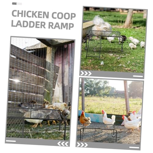 VINTORKY Eisen Hühnerplattform mit Leiter Stabiles Haustier Rack für Klettern und Füttern Langlebiger Pflegeleichter Spiel und Ruheplatz für Kleine Geflügel und Haustiere von VINTORKY