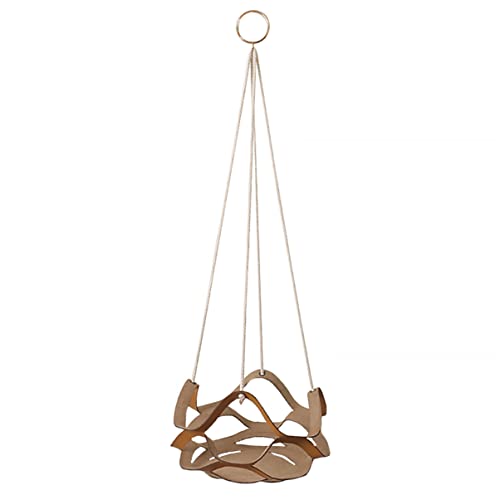 VINTORKY Hängender Pflanzkorb PU Robuster Blumentopf Halter für Drinnen und Draußen zur Dekoration von Patio Balkon und Garten Vielseitig für Runde und Quadratische Töpfe Geeignet von VINTORKY
