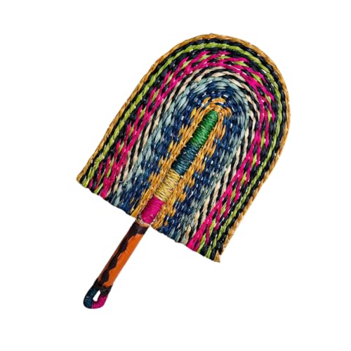 VINTORKY Handgefertigter Fächer Stroh Leichter Handventilator für Sommerpartys Hochzeiten Strand Woven Fan für Dekoration und Kühlung von VINTORKY