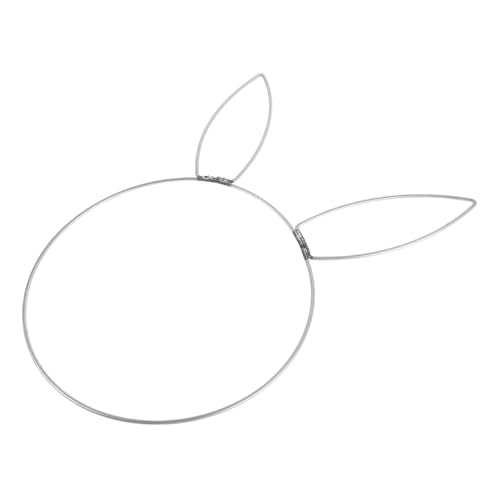 VINTORKY Osterdeko Osterhasen Kopf Kranz Mit Metallring Frühlingshafte Wand Und Türdekoration Für DIY Bastelideen Für Ostern Und Feiern von VINTORKY