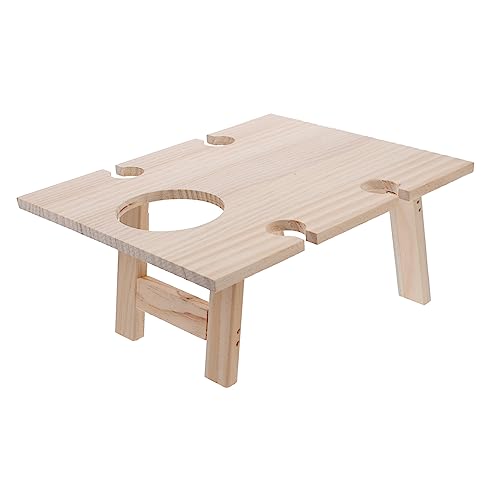 VINTORKY Weintisch Im Freien Faltbar Tragbar Mini-holztisch Rotweinhalter Picknick-weinregal von VINTORKY