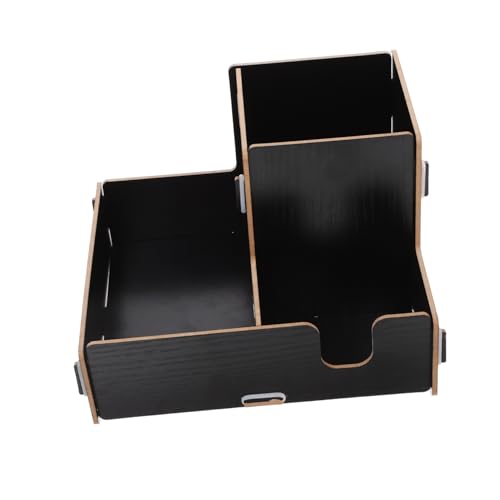 VINTORKY Holz Becherhalter Organizer für Papierbecher Strohhalm Aufbewahrungsbox Stabiler Tischständer für Kaffee und Tee Raum Ordnungssystem für Büro und Gastronomie von VINTORKY