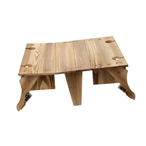 VINTORKY Praktischer Holztisch Multifunktionaler Klappbarer Aufbewahrungskorb Outdoor- von VINTORKY