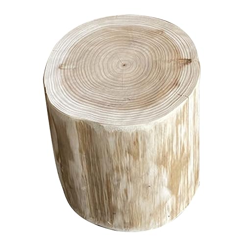 VINTORKY Holzhocker Massivem Dekorativer Baumstumpfhocker Vielseitig Einsetzbar für Wohnzimmer Robust und Langlebig als Kerzenhalter oder Ausstellungsbasis von VINTORKY