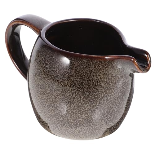 VINTORKY Keramik Milchkännchen Kaffeekanne Griff Und Ausgießer Vielseitiges Küchengeschirr Grau Mini Krug VINTORKY Keramik Milchkännchen Kaffeekanne Griff Und Ausgießer Vielseitiges Küchengeschirr Grau Mini Krug von VINTORKY