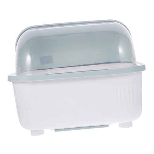 VINTORKY Kompakter Staubgeschützter Küchenutensilienhalter mit Abtropffunktion Transparenter Aufbewahrungsbox für Geschirr und Besteck Platzsparend für Personen Geeignet für Küchenschrank von VINTORKY