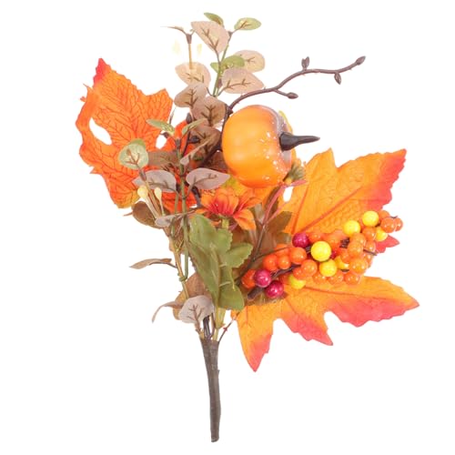 VINTORKY Künstliche Ahornblätter Zweig mit Beerenstängeln Langlebige Kunststoff Herbstdeko für Thanksgiving Realistische Herbstzweige für Blumenarrangements Tischdekoration und DIY VINTORKY Künstliche Ahornblätter Zweig mit Beerenstängeln Langlebige Kunststoff Herbstdeko für Thanksgiving Realistische Herbstzweige für Blumenarrangements Tischdekoration und DIY von VINTORKY