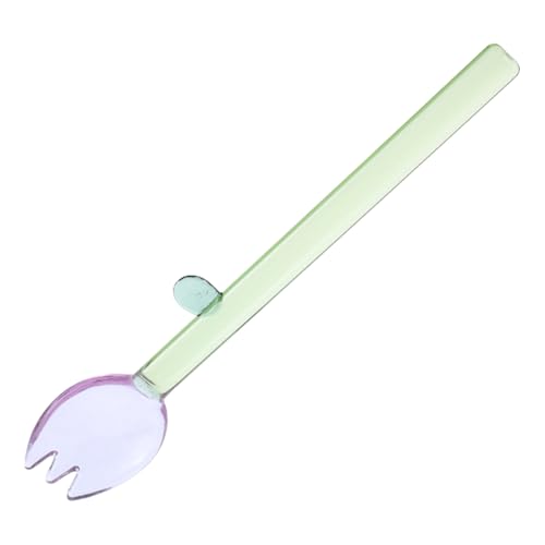 VINTORKY Langstieliger Dekorativer Glaslöffel mit Blumenmotiv Hitzebeständig und Ergonomisch zum Rühren von Kaffee Dessert Eiscreme und Pudding Küchenutensil in Grün Wiederverwendbar VINTORKY Langstieliger Dekorativer Glaslöffel mit Blumenmotiv Hitzebeständig und Ergonomisch zum Rühren von Kaffee Dessert Eiscreme und Pudding Küchenutensil in Grün Wiederverwendbar von VINTORKY