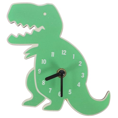VINTORKY Lautlose Wanduhr Mit Dinosaurier-Design Dekorative Uhr Zum Aufhängen Für Kinderzimmer Und Schlafzimmer Geräuscharme Mechanismus Uhr von VINTORKY