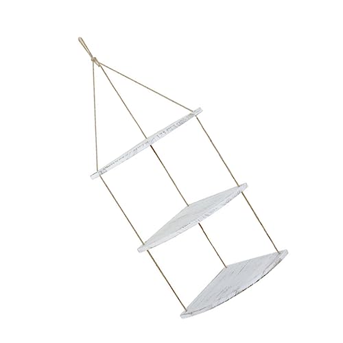 VINTORKY Eckwandregal Aus Holz Hängendes Blumentopf-Regal Für Pflanzen Und Deko Nordisches Design Für Wohnzimmer Küche Und Schlafzimmer Wandmontiertes Elegantes Aufbewahrungssystem von VINTORKY