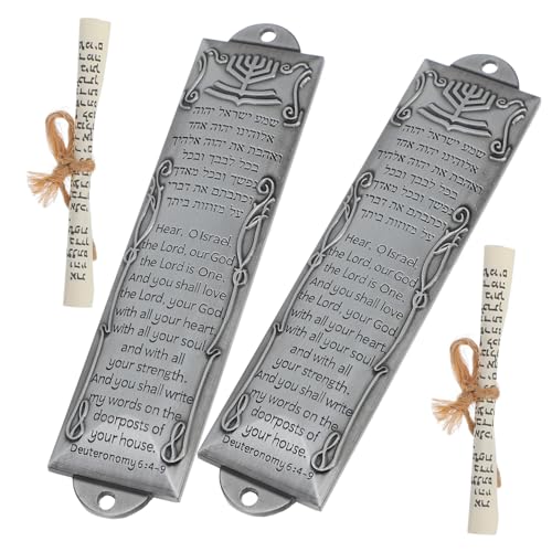 VINTORKY 2 Stücke Metall Mesusa Judaica Tür Mesusa Religiöse Präsentieren Mesusa Handwerk Decor von VINTORKY