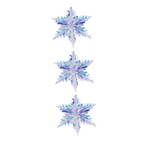 VINTORKY Schillernde Schneeflocke Dekoration 3 Stück Folienmaterial Hängende Ornamente für Partys Farbenfrohe Schneeflockendekoration für Hochzeiten Weihnachten Valentinstag VINTORKY Schillernde Schneeflocke Dekoration 3 Stück Folienmaterial Hängende Ornamente für Partys Farbenfrohe Schneeflockendekoration für Hochzeiten Weihnachten Valentinstag von VINTORKY