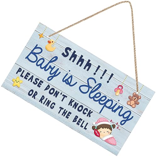 VINTORKY Schläft Holz Türschild Schild Bitte Nicht Klingeln Haustür Aufhängen Cartoon Muster Für Babyzimmer Türdekoration VINTORKY Schläft Holz Türschild Schild Bitte Nicht Klingeln Haustür Aufhängen Cartoon Muster Für Babyzimmer Türdekoration von VINTORKY