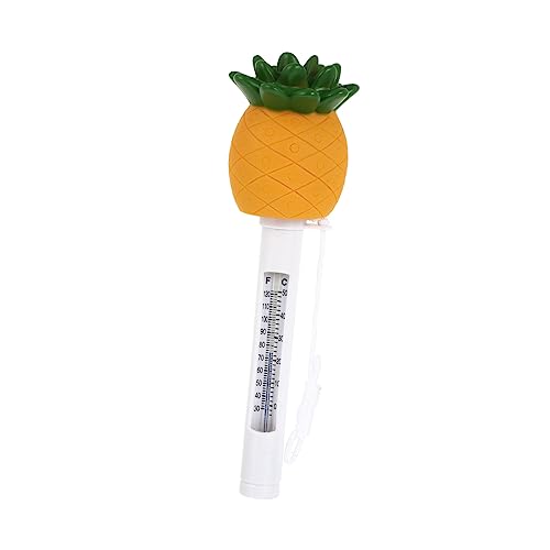 VINTORKY Schwimmendes Poolthermometer Form Ananas Bruchfestes Wasserthermometer mit Dualer Fahrenheit und Celsius Anzeige für Schwimmbad Badewanne Teich und Aquarien von VINTORKY